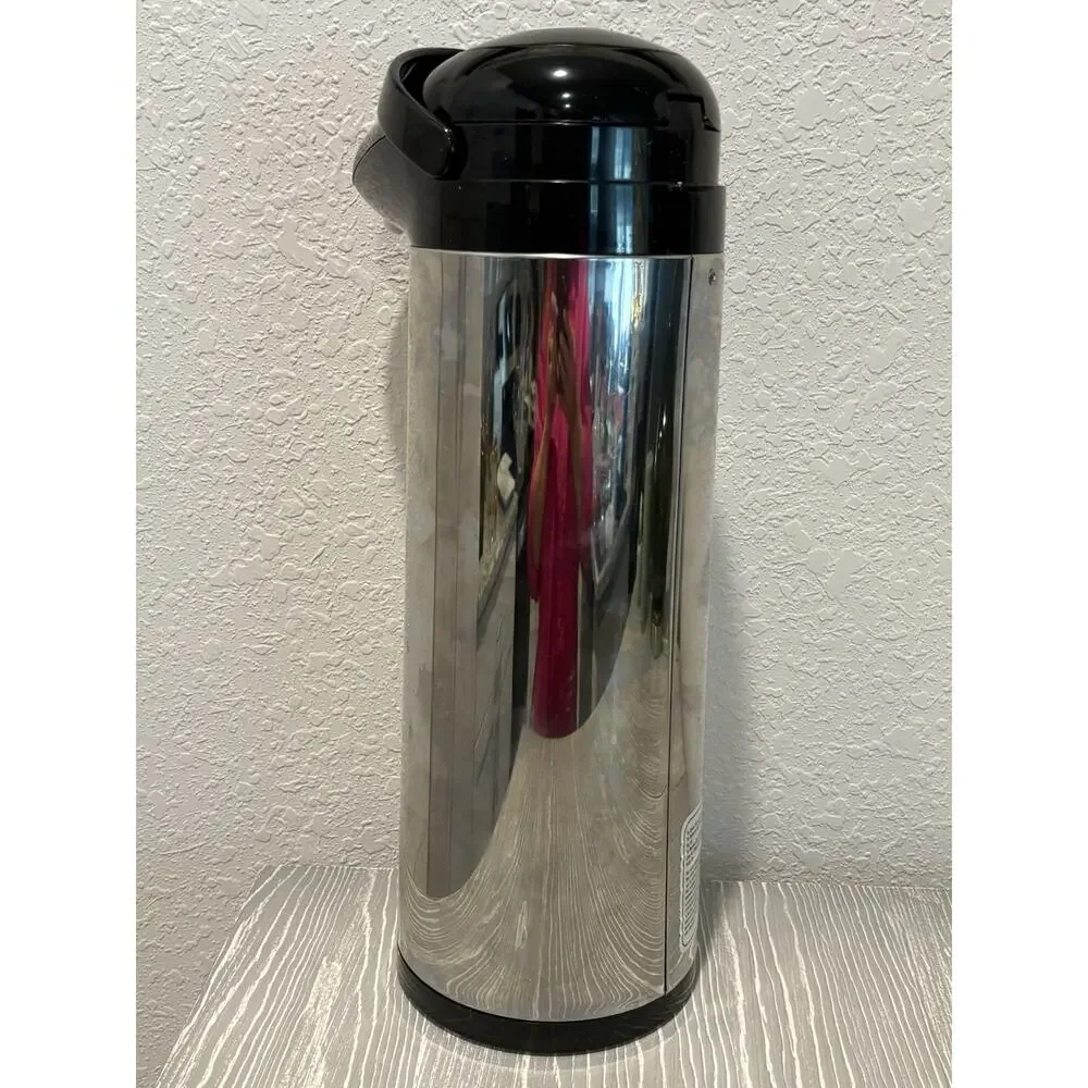 Nissan Glass Vacuum Thermos Insulated Pump Pot Hot Cold Beverage Server